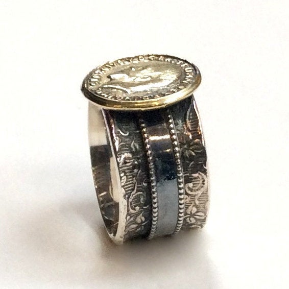 bronze silver ring