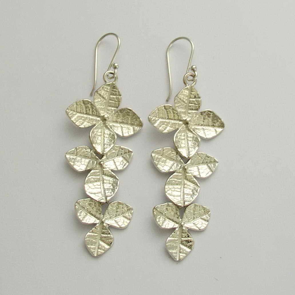Botanical leaf earrings