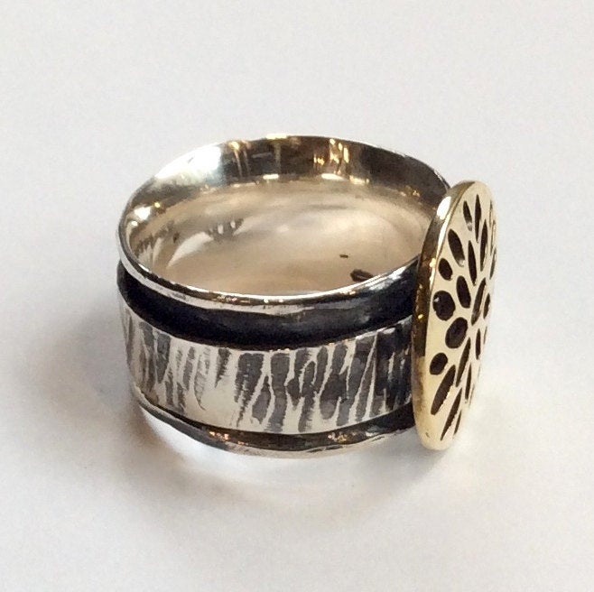Brass silver ring
