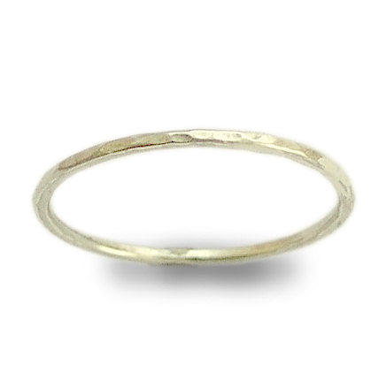 Minimalist ring, Wedding band, Thin Band, shiny  band, hammered band, sterling silver band, stacking ring, thin dainty ring - Smile R1595