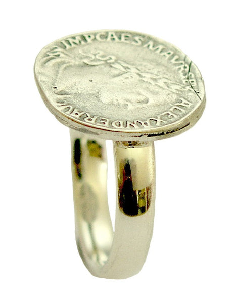 silver coin ring