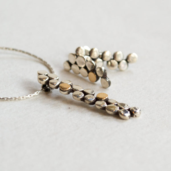 Dotted necklace and earrings