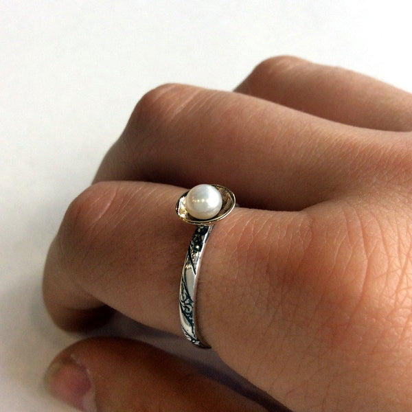silver gold ring