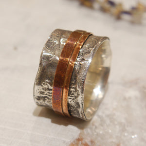 Silver copper ring