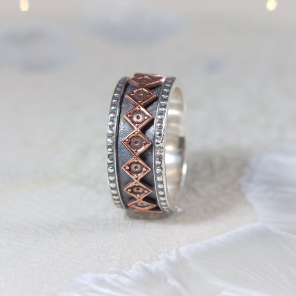 silver copper ring